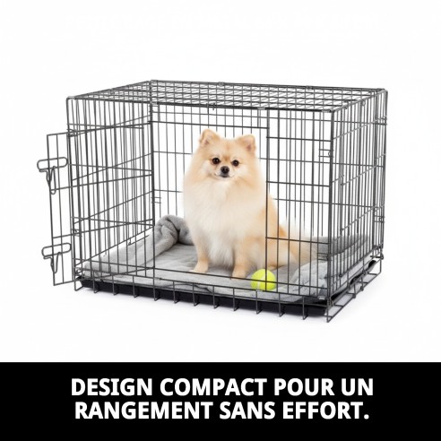 Cage Métallique Petite 61x44x50 cm - Confort et Sécurité