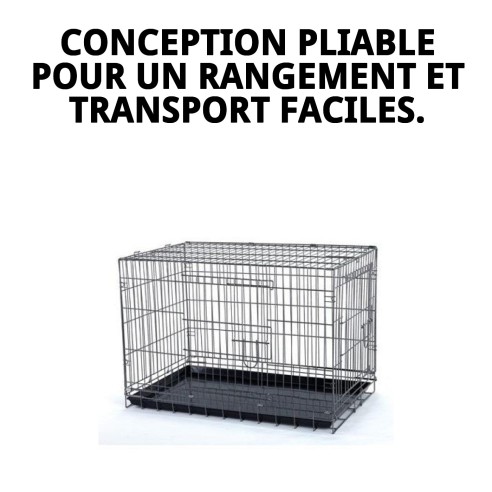 Cage Métallique Moyenne 78x48x55 cm - Confort et Sécurité