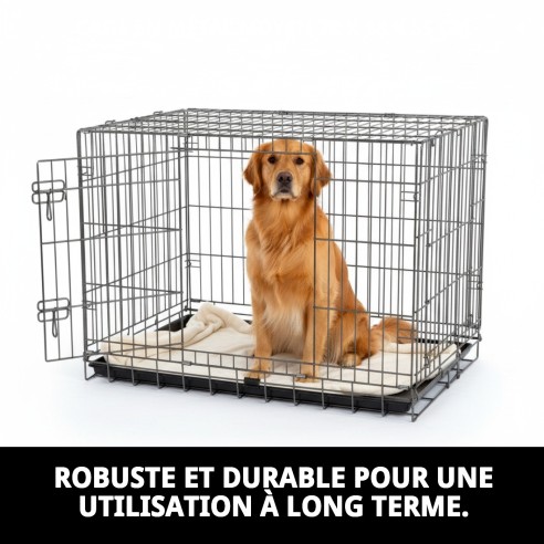 Cage Métallique Moyenne 78x48x55 cm - Confort et Sécurité