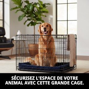 Grande Cage Métallique 93x57x64 cm pour Animaux de Compagnie Confortables 2