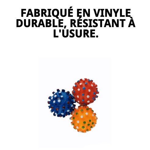 Balle Dentaire en Vinyle 8,5 cm : Jouet Idéal pour Animaux de Compagnie