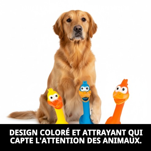 Jouet en latex poulet amusant pour chiens - 28 cm amusant