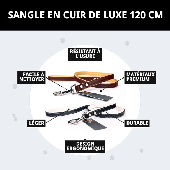 Correa en cuir Luxury 120 cm - Style et durabilité Moly