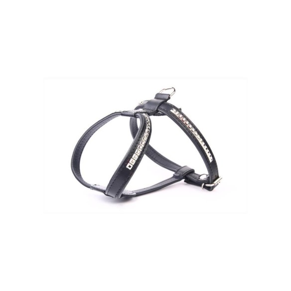 Harnais en Cuir Luxe avec Clous 60 cm - Style et Confort