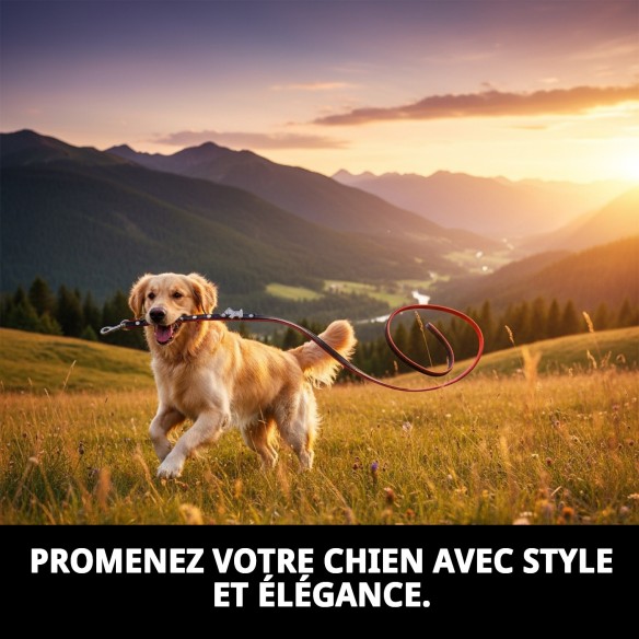 Ceinture en cuir Luxury Joya 120 cm de couleur rouge.