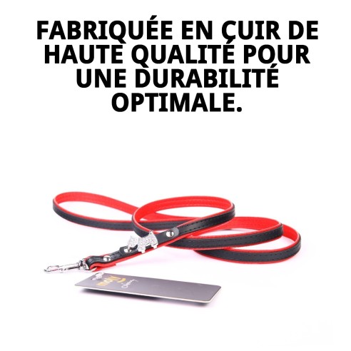 Ceinture en cuir Luxury Joya 120 cm de couleur rouge.