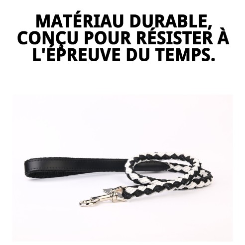 Ramal en Cuir Luxe Tressé 120 cm - Style Élégant et Durable