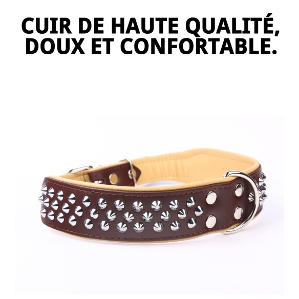Collier en cuir Luxury Clavo 75 cm - Élégance pour votre animal de compagnie