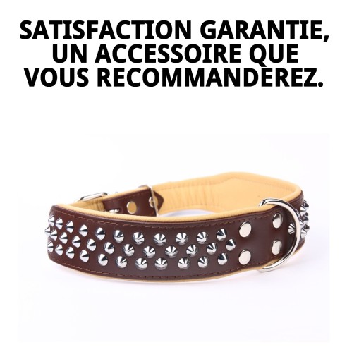 Collier en cuir Luxury Clavo 75 cm - Élégance pour votre animal de compagnie