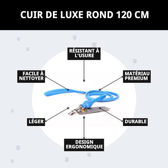 Ramal en Cuir Luxe Rond 120 cm - Style et Confort