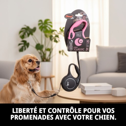 Corbeille Flexi New Classic XS 3M pour des promenades sûres et confortables.
