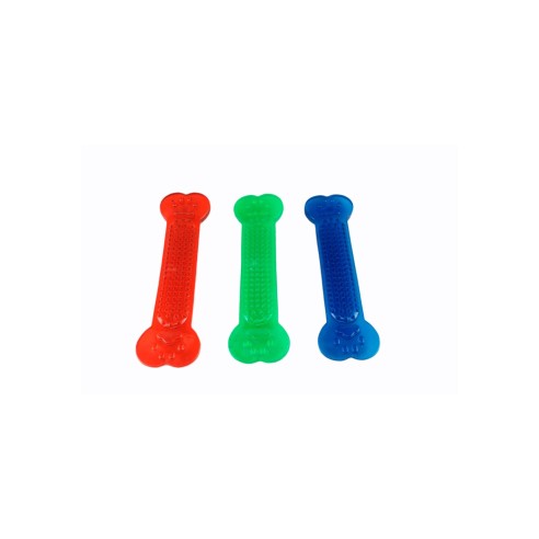 Mordeur en forme d'os en vinyle grand de 18 cm pour votre animal de compagnie.