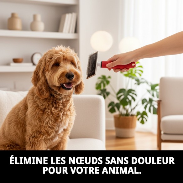 Carde désenredante Moly Confort Moyenne pour animaux de compagnie.