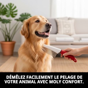 Peigne Grande Moly Confort pour Toilettage de Chiens et Chats 2