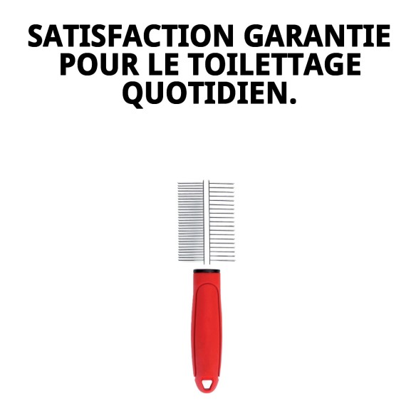 Peigne Double Moly Confort pour Toilettage d'Animaux