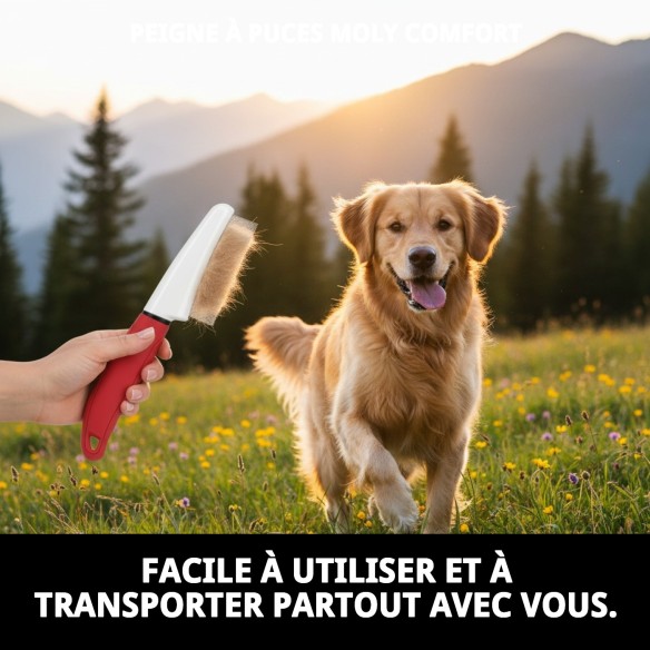 Peigne Anti-Puces Moly Confort - Soins pour Animaux