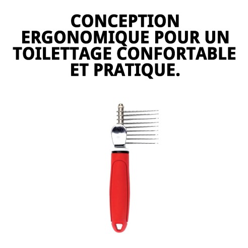 Peigne Cortanudos Moly Confort pour Toilettage de Chiens et Chats