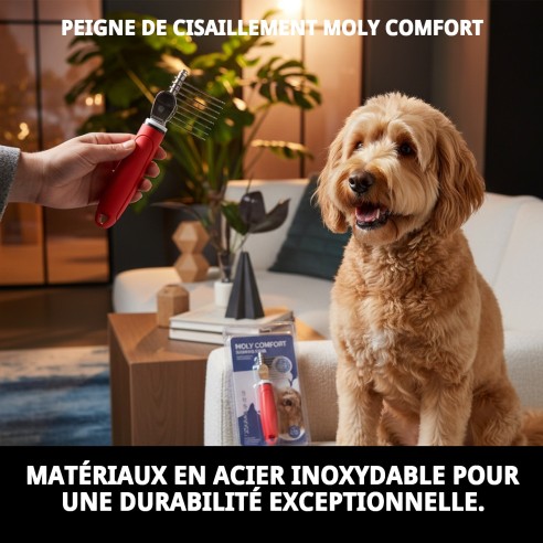 Peigne Cortanudos Moly Confort pour Toilettage de Chiens et Chats