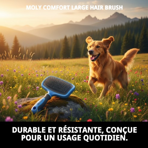 Carde Expulsant de Poils Grand Moly Confort pour Animaux de Compagnie