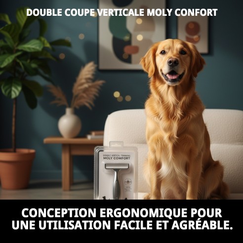 Tondeuse verticale double Moly Confort pour toilettage de animaux.
