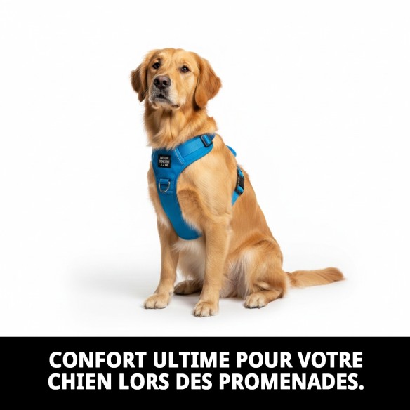 Harnais en Nylon Confort 2,5 cm pour Chiens - Achat en Ligne