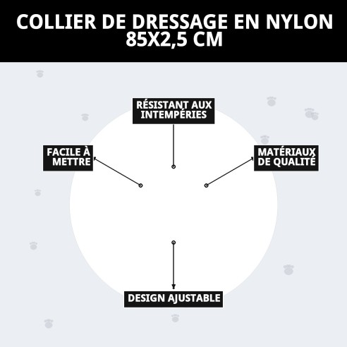 Collier en nylon pour dressage 85x2,5 cm - Qualité et Style