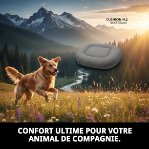 Coussin ovale 55x37 cm pour chiens et chats, déhoussable. 2