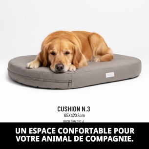 Coussin N.3 65x42cm pour chiens et chats, déhoussable et lavable. 2
