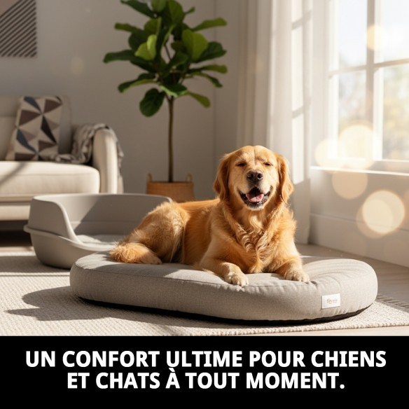 Coussin N.5 79x51 cm pour chiens et chats, déhoussable et lavable.