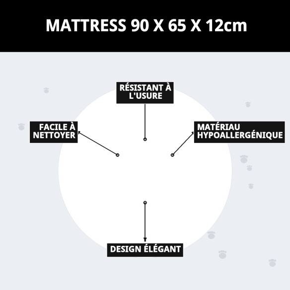 Tapis pour Animaux 90x65x12 cm - Confort et Style