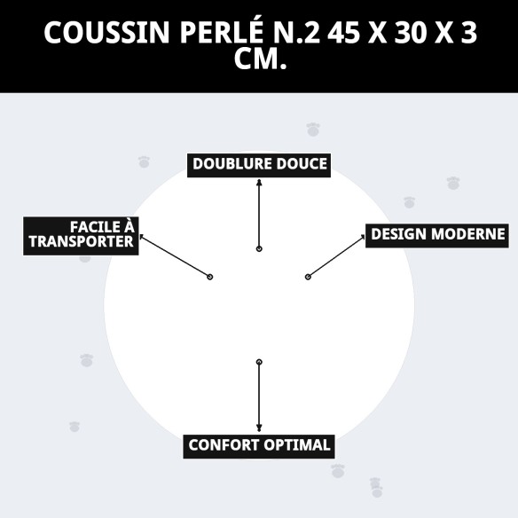 Coussin Perla N.2 45x30x3 cm : Confort pour votre animal de compagnie