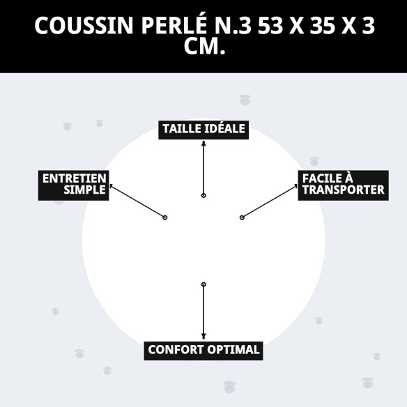 Coussin Perla N.3 53x35 cm : Confort pour votre Animal de Compagnie