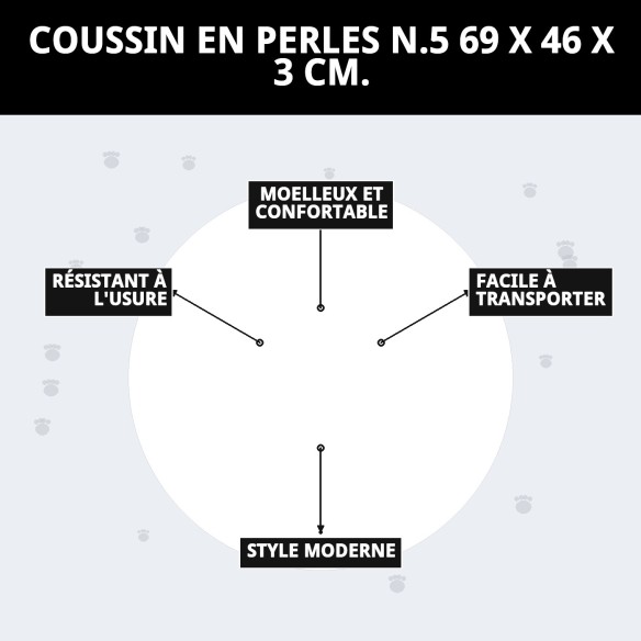 Coussin Perla N.5 69x46x3 cm : Confort pour votre animal de compagnie