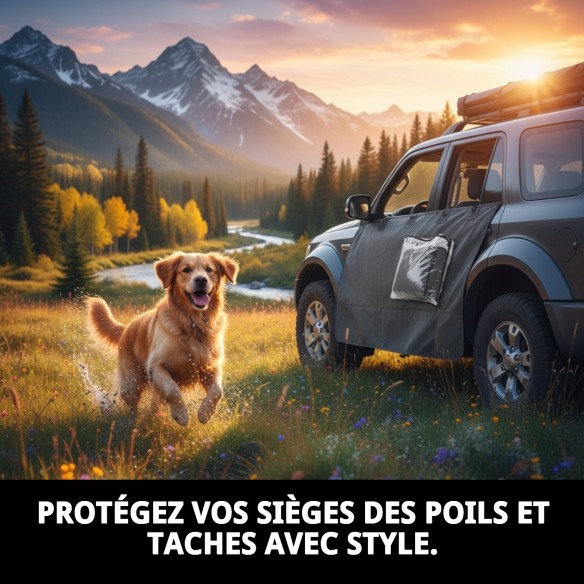 Housse de siège auto 145x150 cm - Protection idéale pour animaux de compagnie
