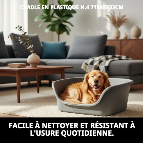 Cage en plastique N.4 71x48x33 cm pour animaux de compagnie, confort total.