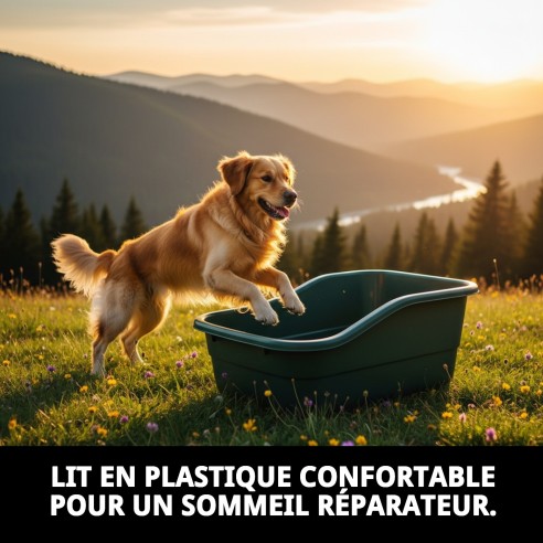 Cuna en plastique N.6 pour animaux de compagnie - 99x60x37 cm Idéal