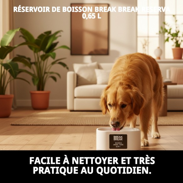 Abreuvoir et mangeoire Break Réserve 0,65 L pour animaux de compagnie.