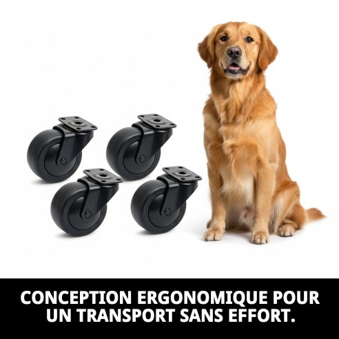 Ensemble de 4 roues 360° pour transporteurs Gulliver 1-2-3