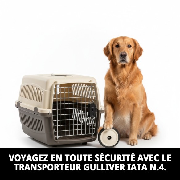 Transporteur Gulliver IATA N.4 pour chiens jusqu'à 18 kg.