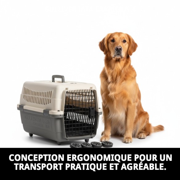 Transporteur Gulliver IATA N.4 pour chiens jusqu'à 18 kg.