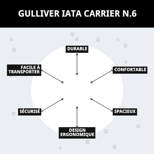 Transporteur Gulliver IATA N.6 : Confort et Sécurité pour Animaux de Compagnie