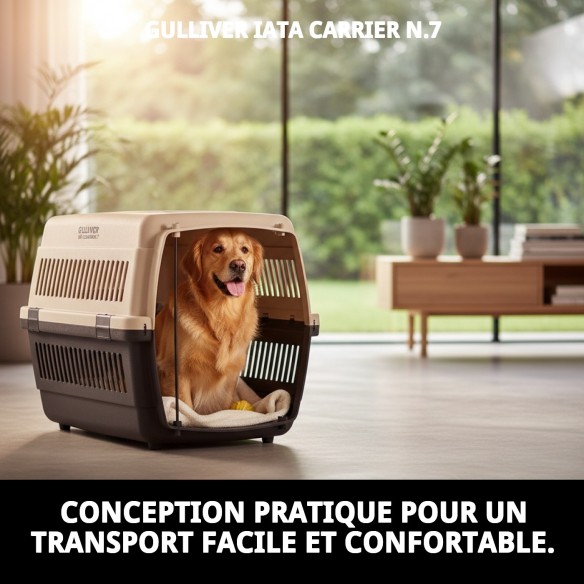 Transporteur Gulliver IATA N.7 - Confort et Sécurité pour Animaux de Compagnie