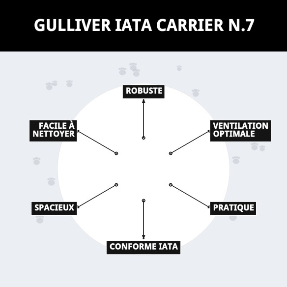 Transporteur Gulliver IATA N.7 - Confort et Sécurité pour Animaux de Compagnie