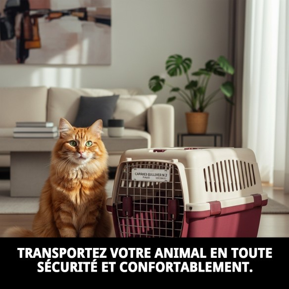 Transporteur Gulliver N.2 : Confort et Sécurité pour Animaux de Compagnie