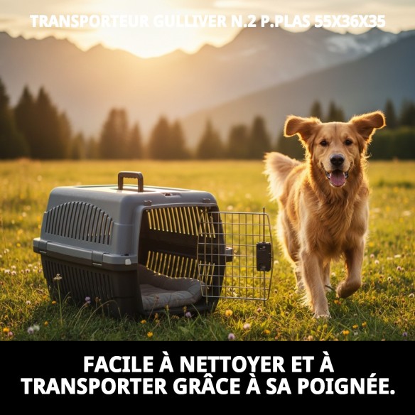 Transporteur Gulliver N.2 : Confort et Sécurité pour Animaux de Compagnie