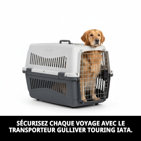 Transporteur Gulliver Touring IATA 80x58x62 cm pour Animaux de Compagnie
