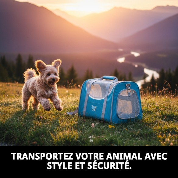 Transporteur Travel Chic : Confort et Style pour Animaux de Compagnie