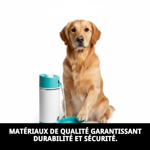 Bouteille d'eau de voyage 500 ml : Hydratation pour vos animaux de compagnie.