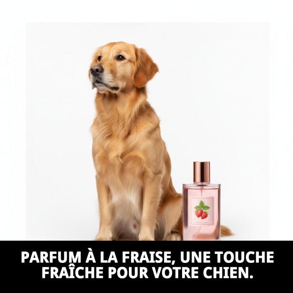 Parfum Aroma Fraise pour Chiens - Fraîcheur Naturelle 125ml