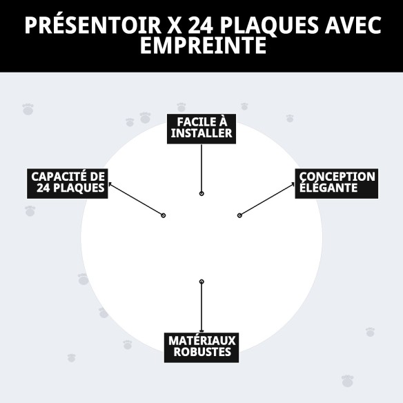 Exposant pour 24 Plaques avec Empreinte - Accessoires pour Animaux